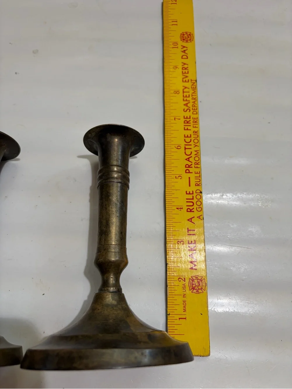 Brass Candlestick Pair - Brown Brass Home Accents